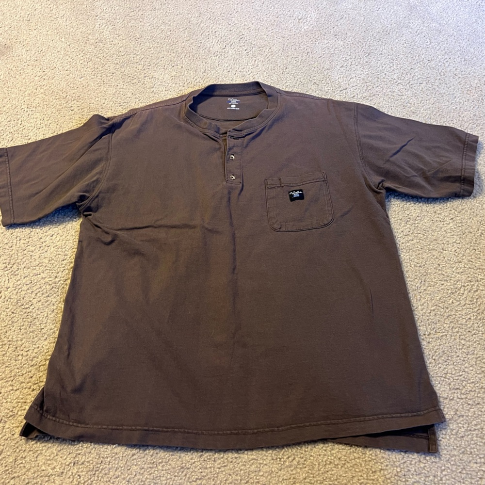 Walls Dark Brown Short Sleeve work wear shirt